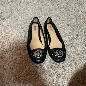 Michael Kors Black Flats with Elegant Embellishments